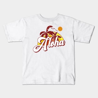 aloha Vintage Retro sunset Kids T-Shirt